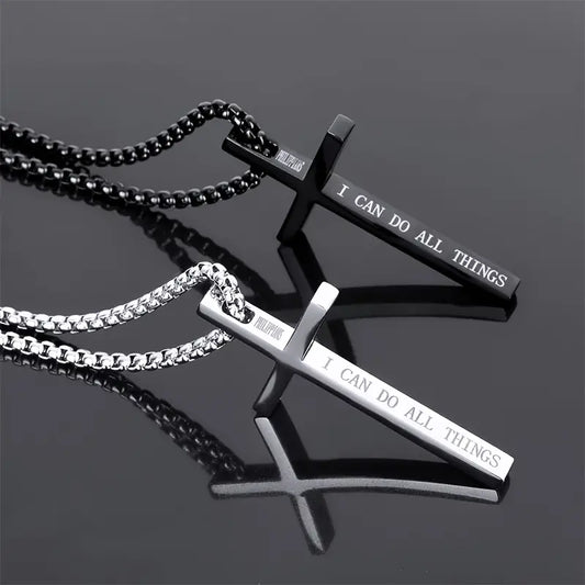 Philippians Cross Necklace – “I Can Do All Things”