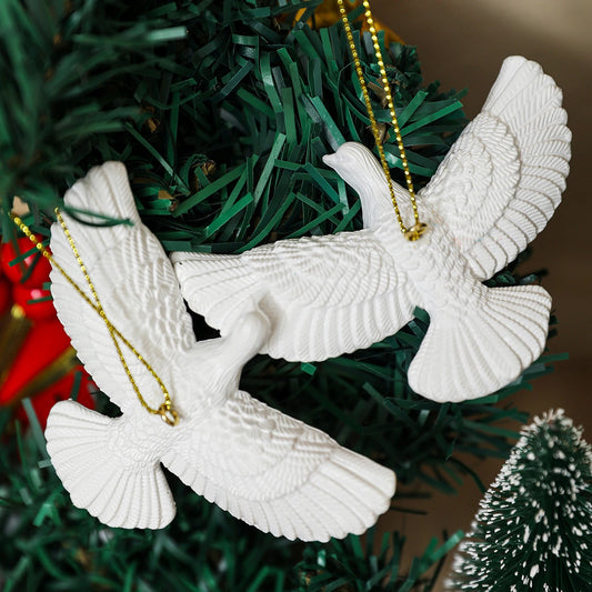 Holy Spirit Peace Dove Ornaments – Set of 2