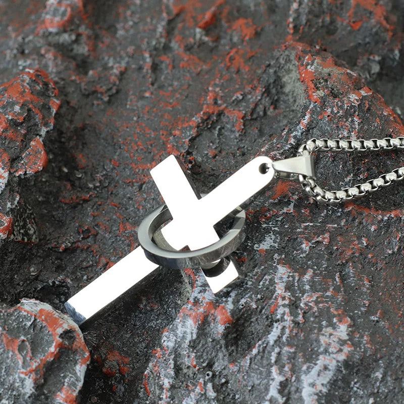 Eternal Faith™ Cross Necklace – Ring & Cross Design