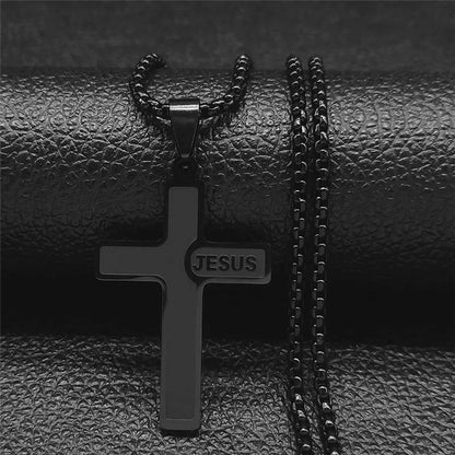 Jesus Cross Stainless Steel Necklace