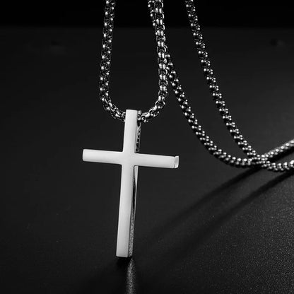 Steel Grace Cross Necklace