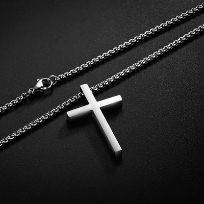Steel Grace Cross Necklace