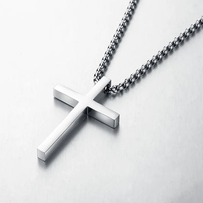 Steel Grace Cross Necklace